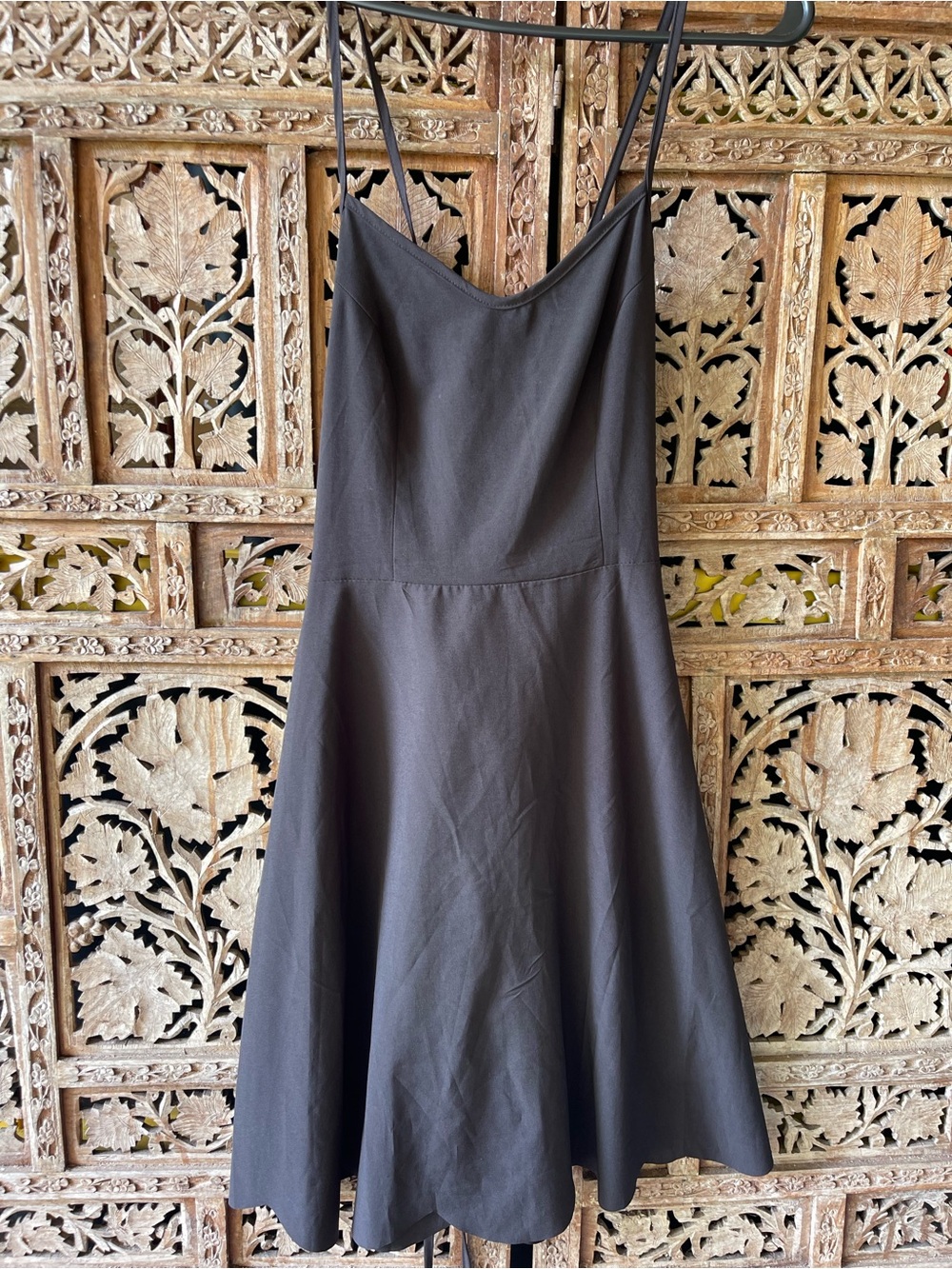 Cupshe Black Mini Slip Dress with Spaghetti Straps